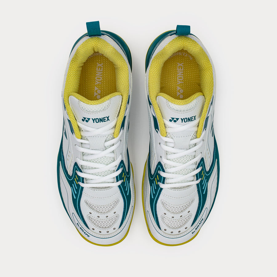 WHITE / DEEP TEAL